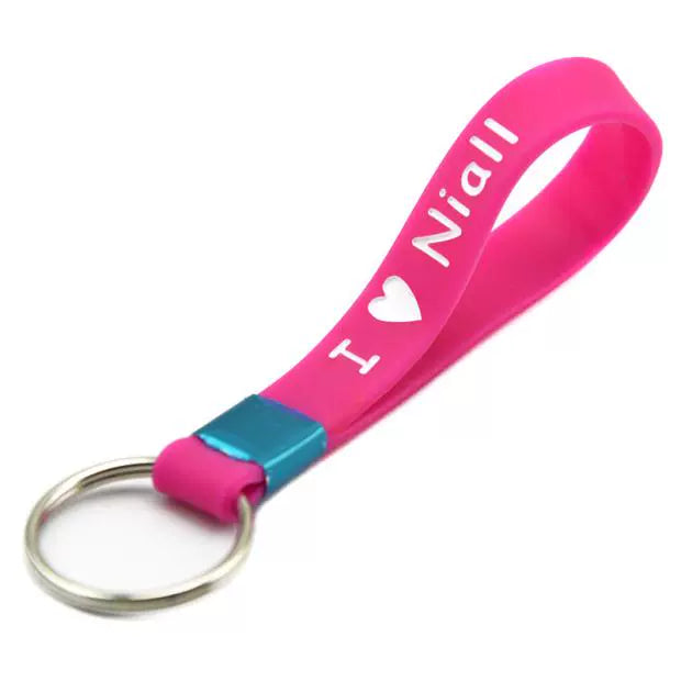 Silicone 1D Wrist Strap Keychain