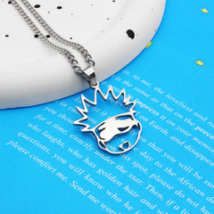 Cute Gojo Cat Stainless Steel Anime Necklace