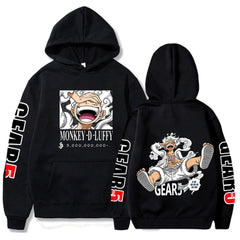 Unisex Gear 5 Luffy Graphic Print Loose Hoodie