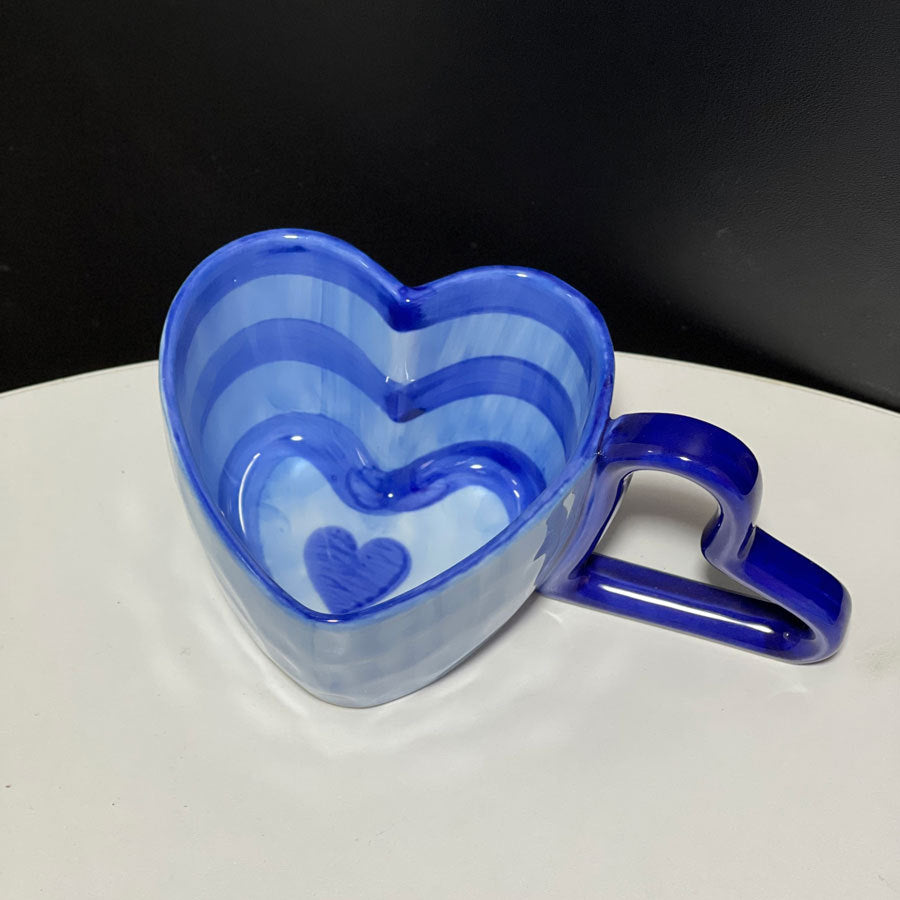 Heart-Shaped Ceramic Mugs