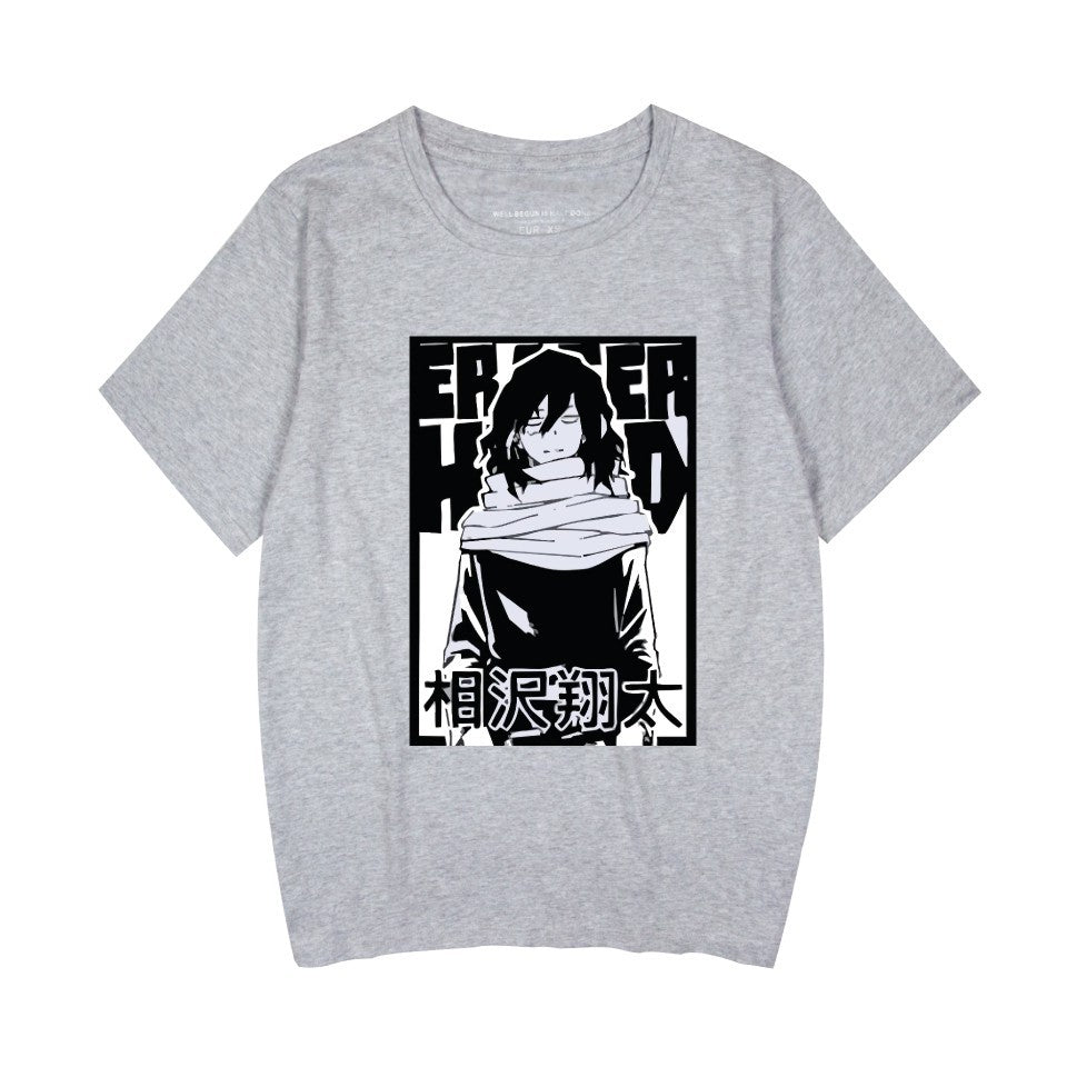 Unisex Anime Print Crew Neck Short Sleeve T-Shirt