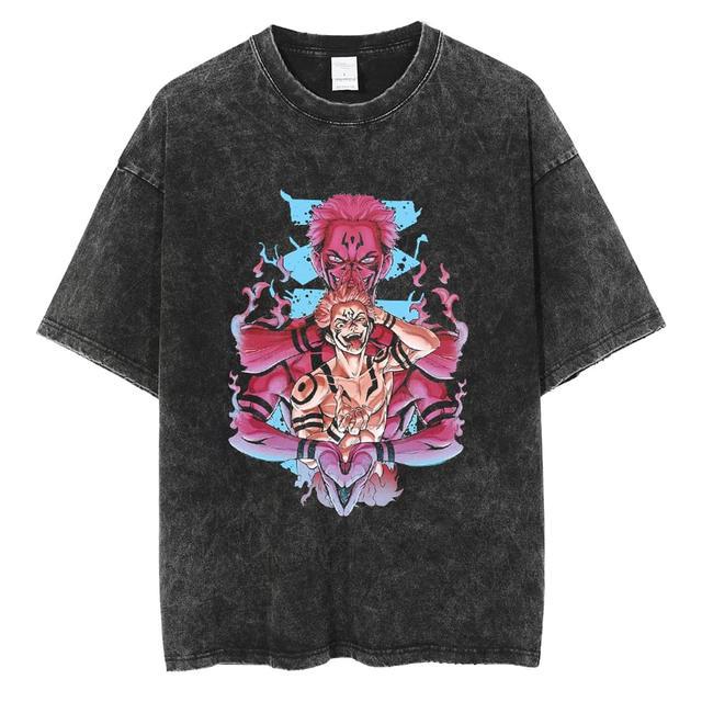 Men's Anime Printed Summer Loose Casual T-shirt