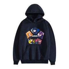 Unisex Anime Logo Printed Pullover Hoodie