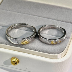 Chic Sun Moon Couple Ring