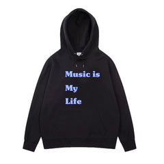 Music Is My Life Printed Trendy Hoodie