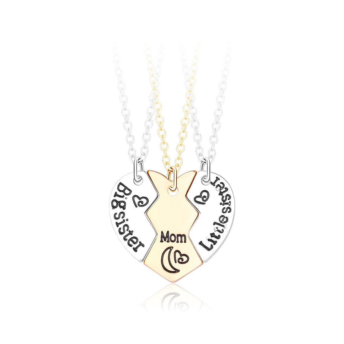 Star Moon Sun Splicing Pendant Necklace