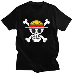 Unisex Luffy Pirate Flag Short-sleeved T-shirt