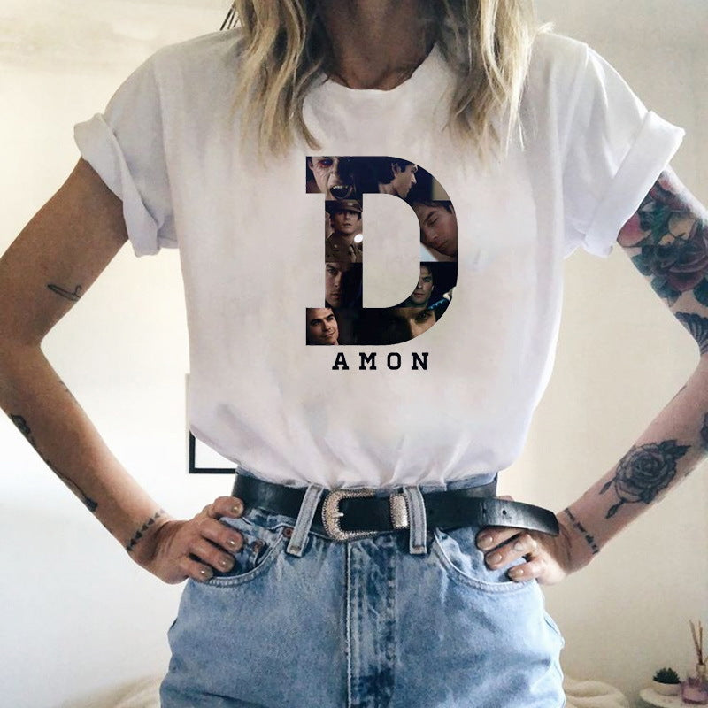 Women's TVD Print Summer Loose T-shirt