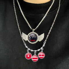 ARIRANG Gem Pendant Angel Wings Necklace