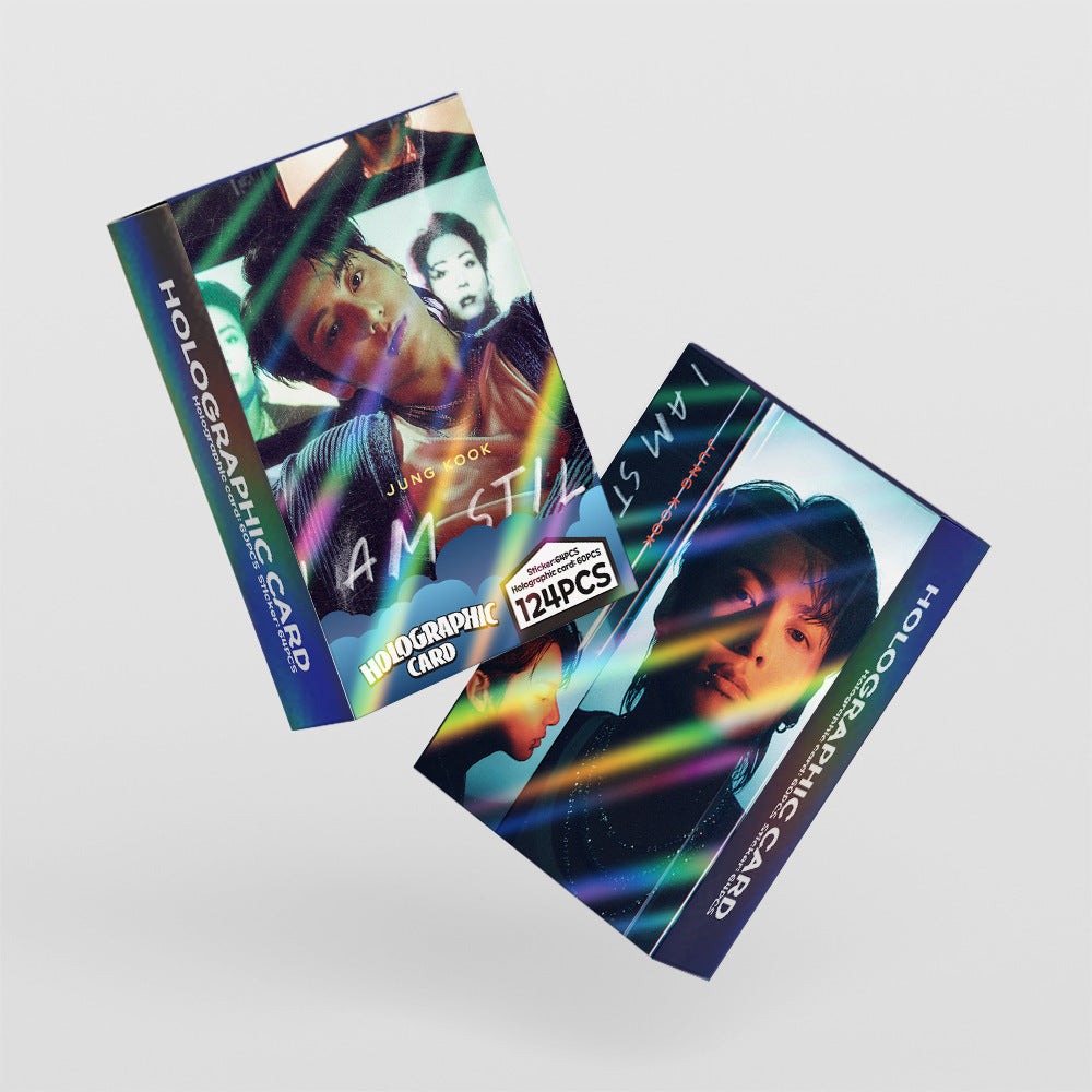 124pcs KPOP Holographic Cards