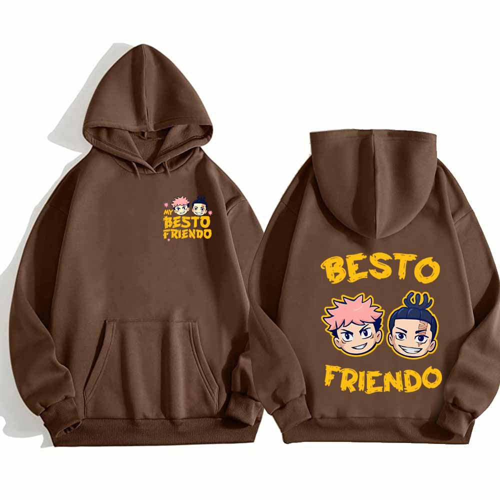 Unisex Besto Friendo Graphic Casual Loose Hoodie