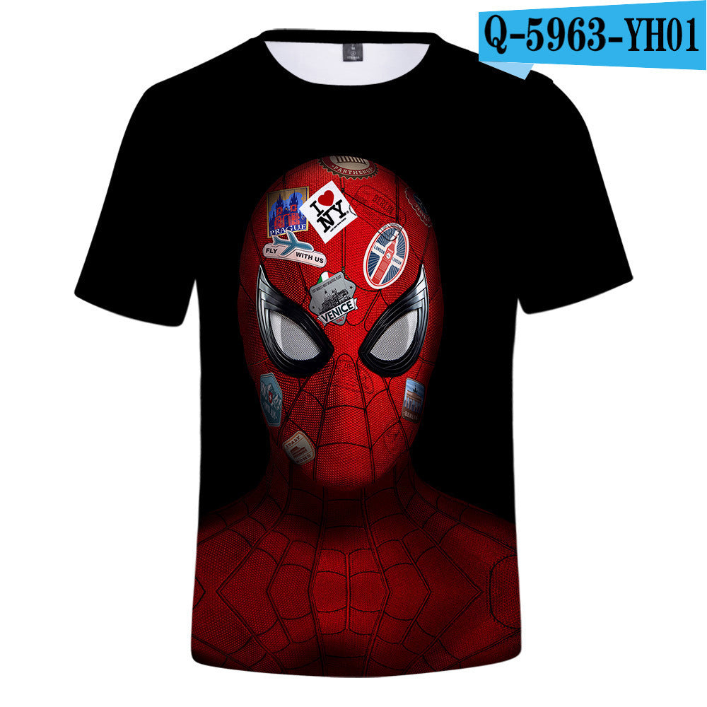 Spider-Man Cosplay 3D Print Short Sleeve T-Shirt