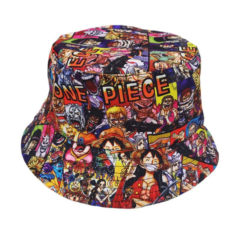 Casual Anime Printed Bucket Hat