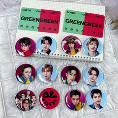 GREENGREEN Tinplate Badge 2PCS