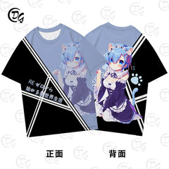Men's and Women's Anime Short-sleeved T-shirt