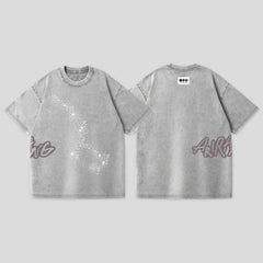 ARIRANG Starlight Print Washed Unisex T-shirt
