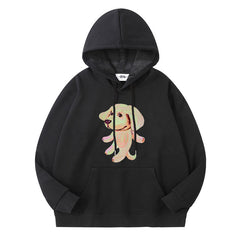 HAERIN Cat Pattern Cotton Sports Pullover Hoodie