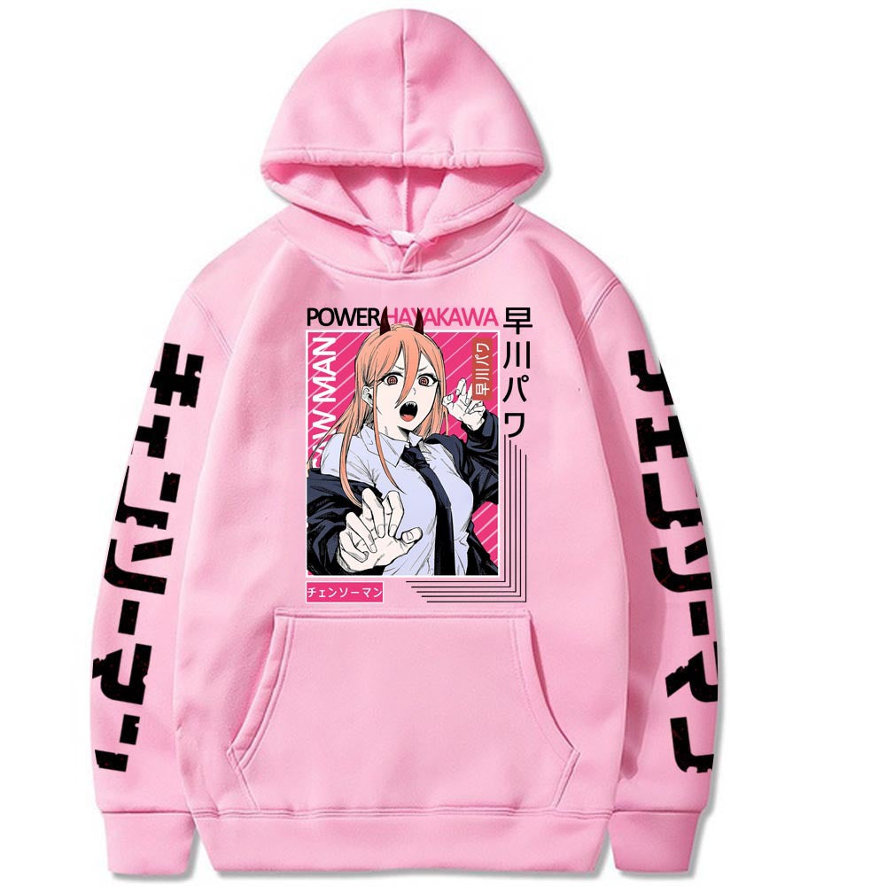 Men's Anime Print Loose Hooded Sweatshirt