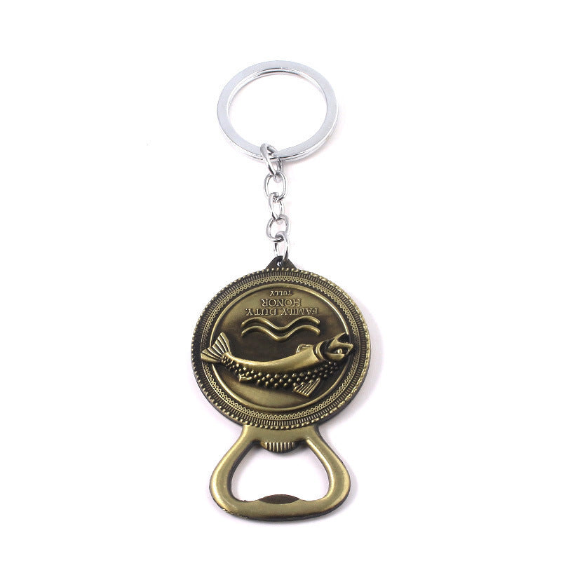 Dragon Wolf Bottle Opener Keychain Pendant