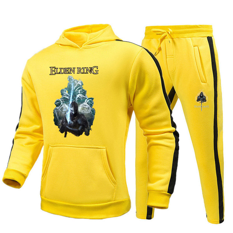 Men's Game Color Block Hoodie Sweatpants Set