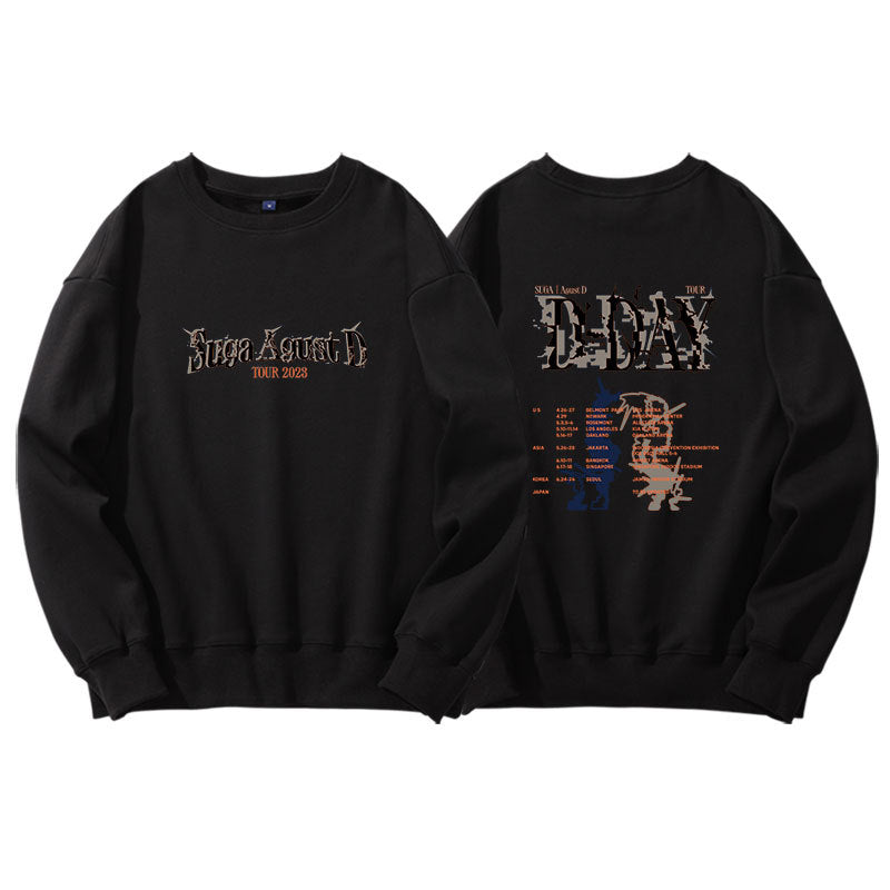 Casual SUGA D-DAY Crew Neck Sweatshirt