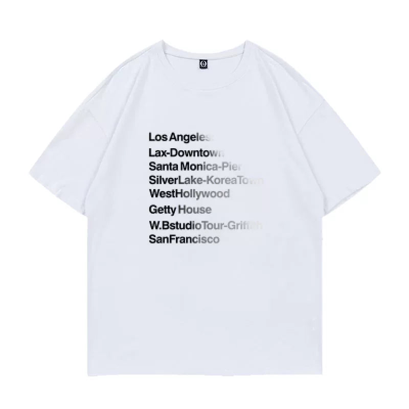 SUNOO YOUNGJAE Same Cotton Round Neck T-shirt