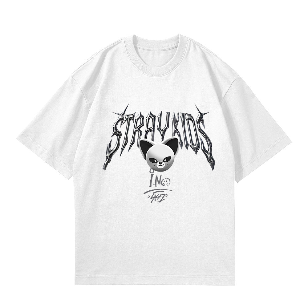 KPOP Album Logo Black and White T-shirt