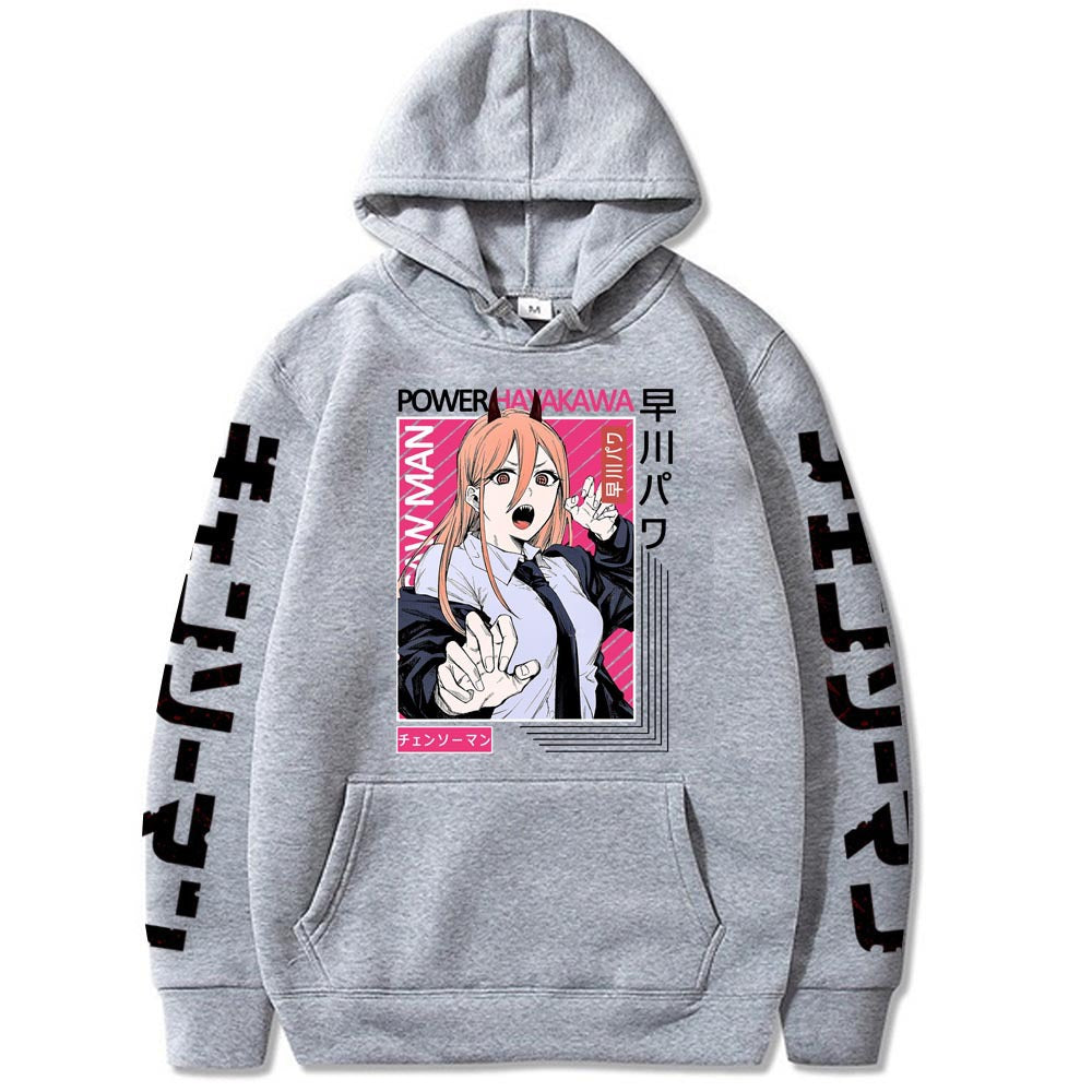 Men's Anime Print Loose Hooded Sweatshirt