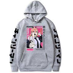 Men's Anime Print Loose Hooded Sweatshirt