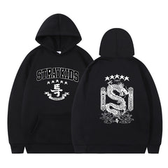 SKZ Logo Printed Pullover Hoodie Top