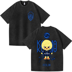 KPOP Vintage Karma Logo Washed T-shirt