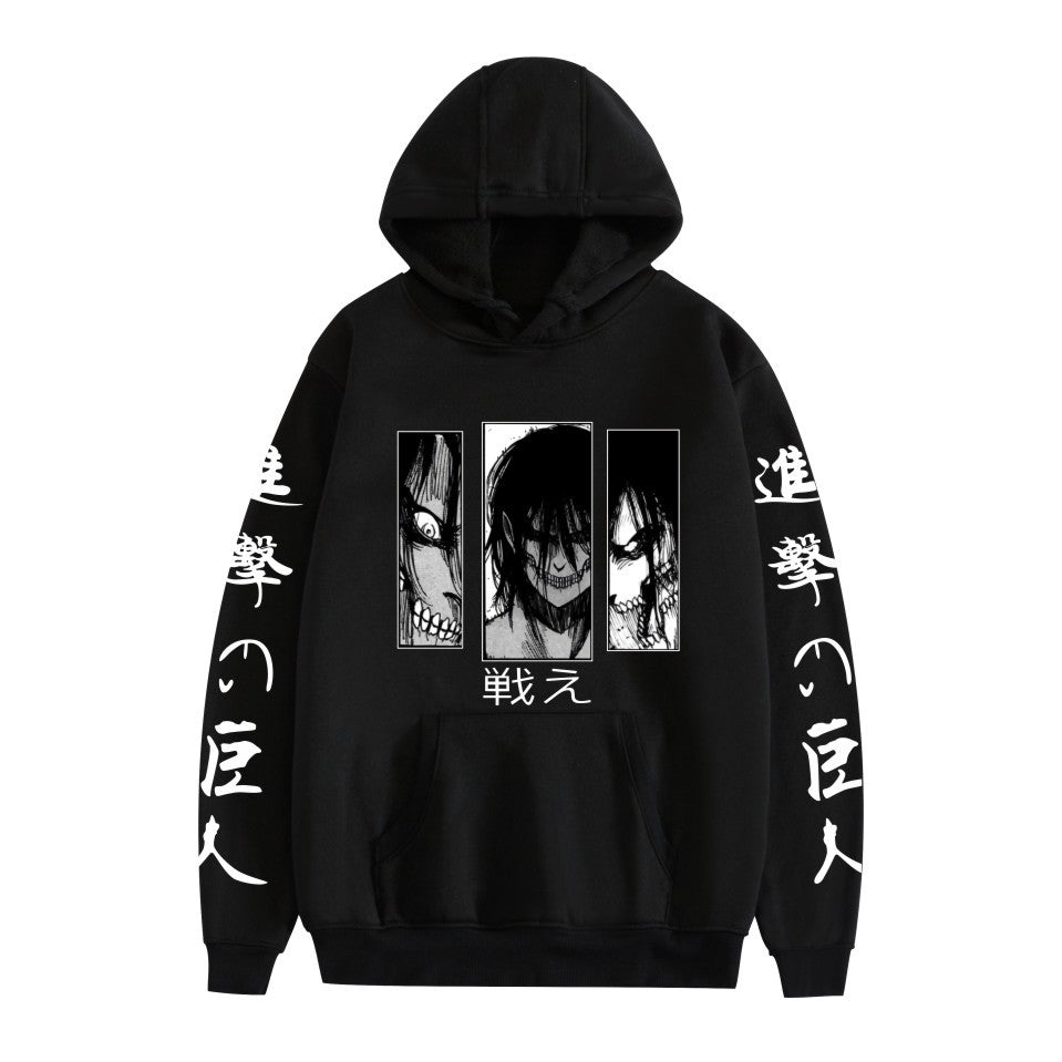 Unisex Anime Pattern Casual Pullover Hoodie