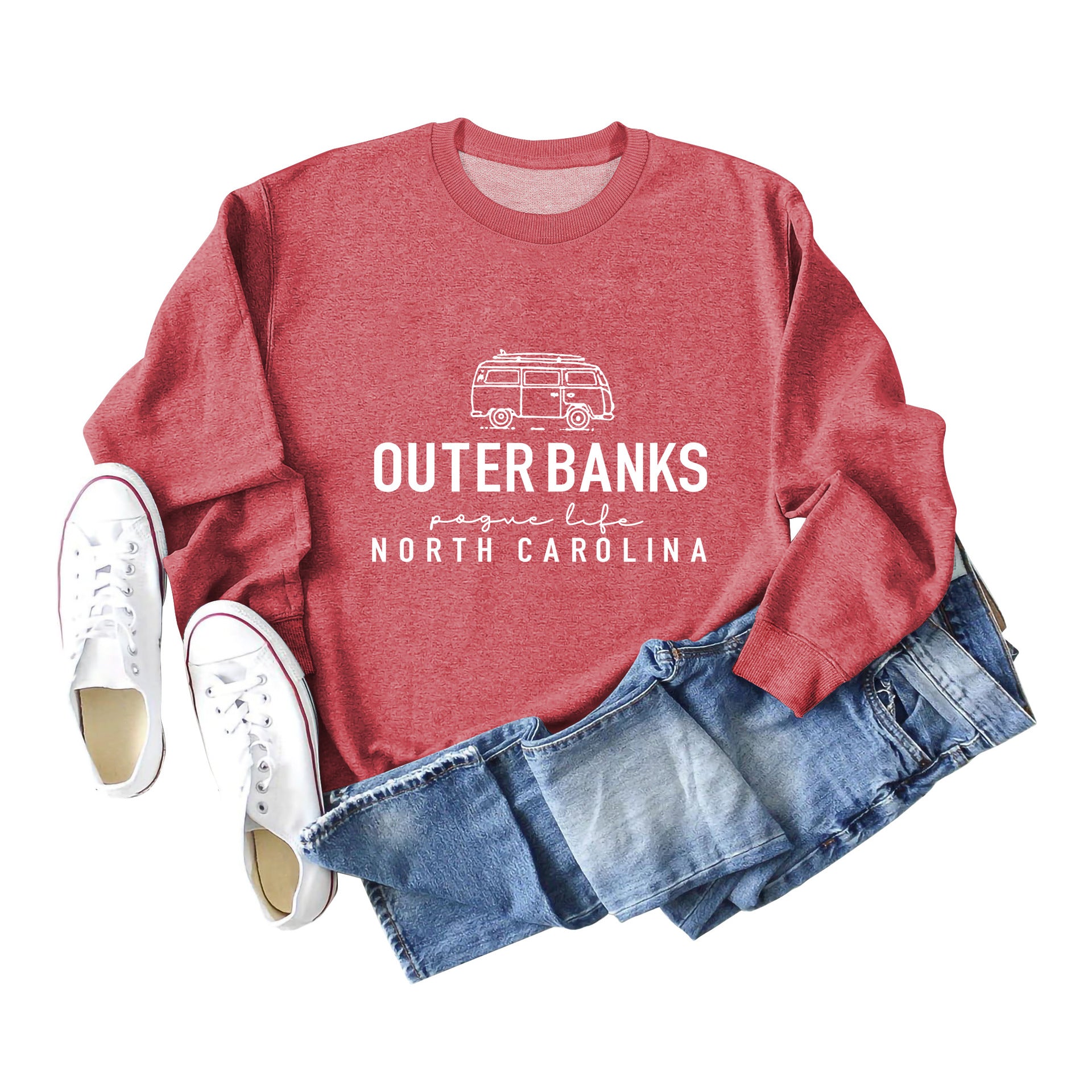Women's Round Neck Loose Sweatshirt