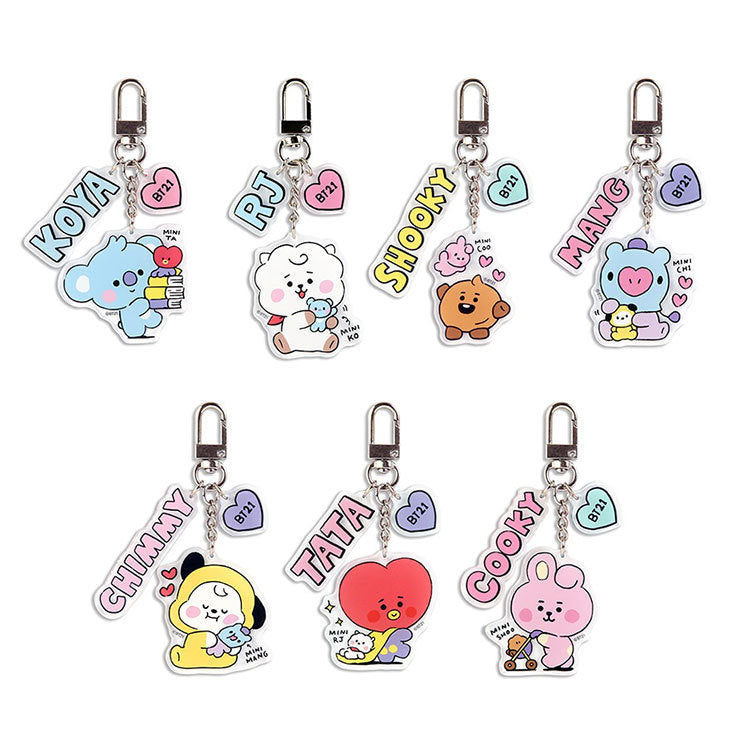 KPOP Cartoon Transparent Acrylic Keychain