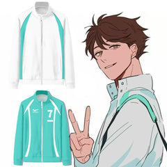 Unisex Aoba Johsai High Cosplay Zipper Jacket