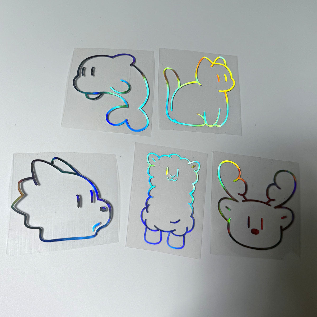 KPOP Cartoon Animal Laser Sticker