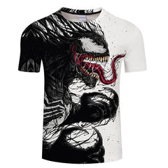 Trendy Men's Venom 3D Printed Round Neck T-Shirt