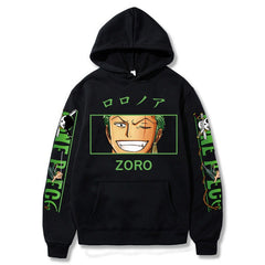 Casual ZORO Print Unisex Long-sleeved Hoodie