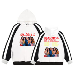 KPOP BEAUTIFUL CHAOS Color Block Hoodie