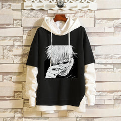 Unisex Anime Pattern Pullover Loose Hoodie