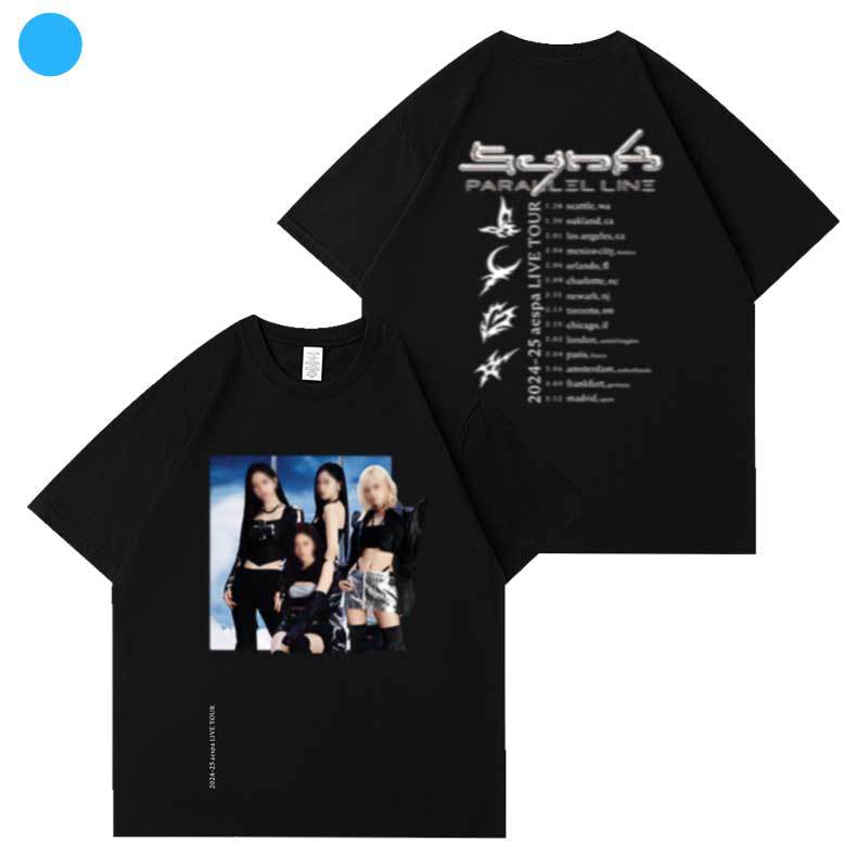 SYNK: PARALLEL LINE Tour Printed Short-sleeved T-shirt