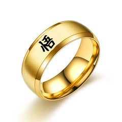 Anime Stainless Steel Logo Ring