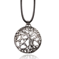 Retro Moon Pentagram Necklace