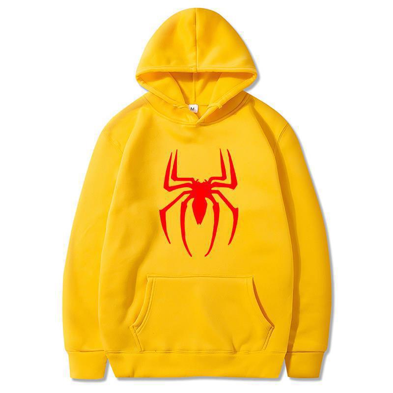 Trendy Spider Print Casual Loose Hoodie