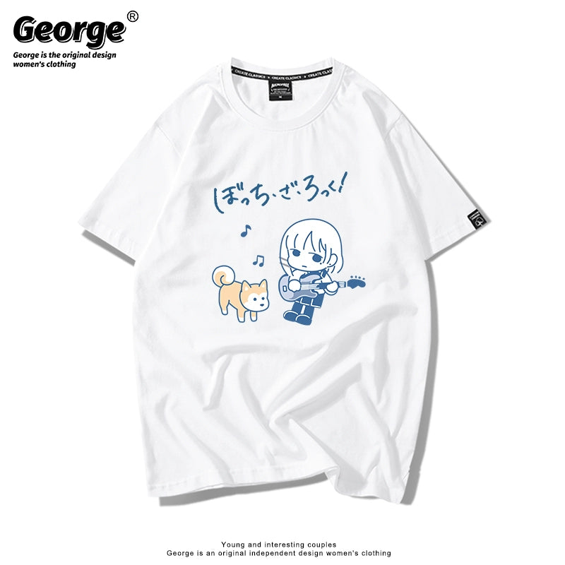 Cute Anime Graphic Short-sleeved T-shirt