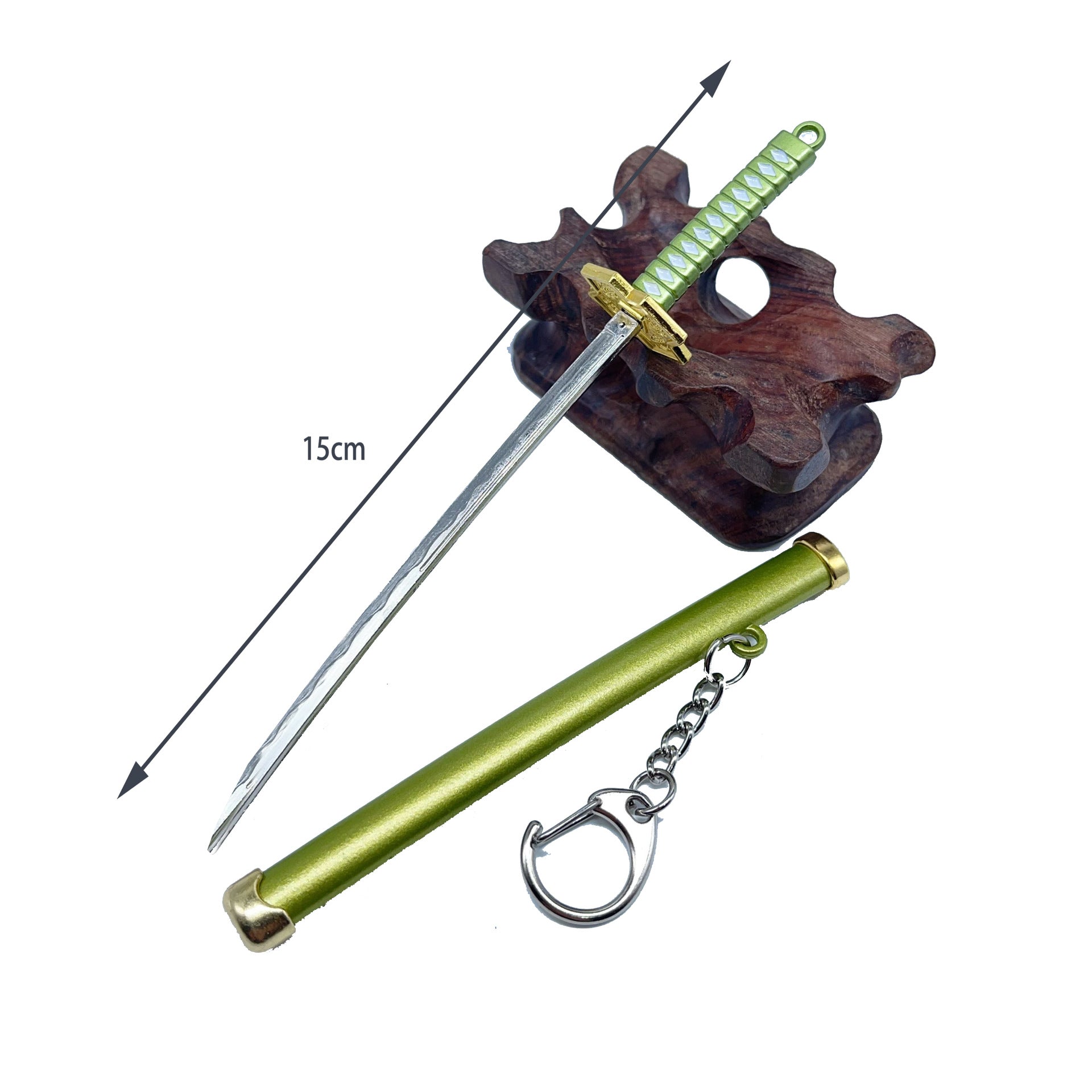 Trendy Zoro Samurai Sword Model Keychain