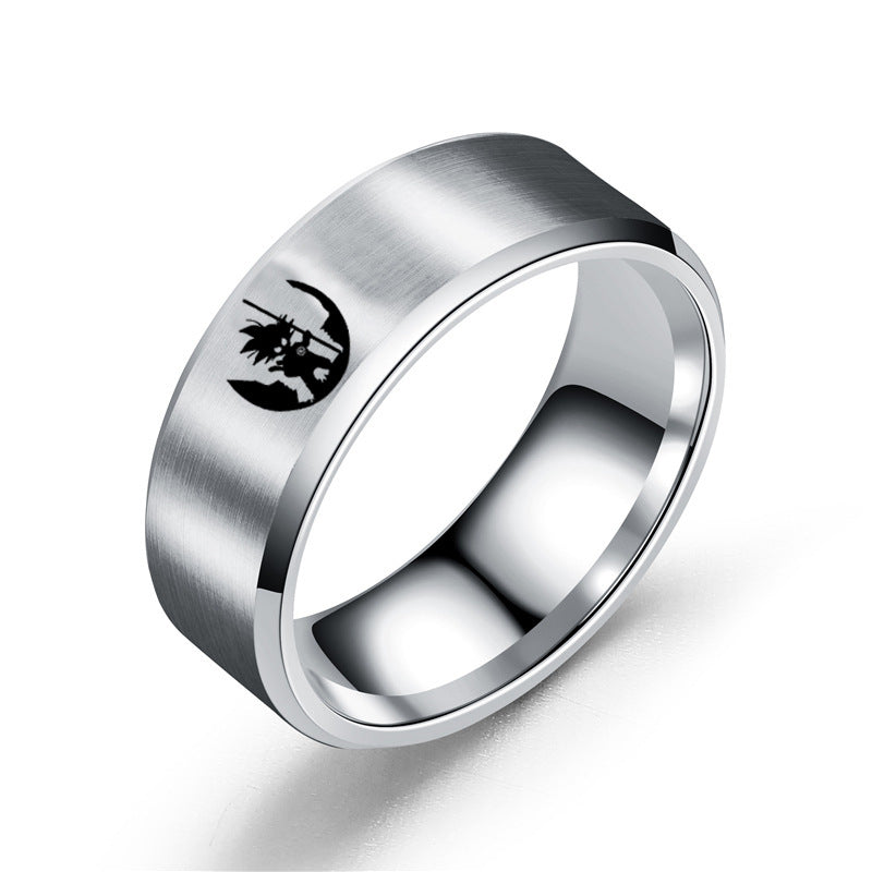 Anime Stainless Steel Logo Ring