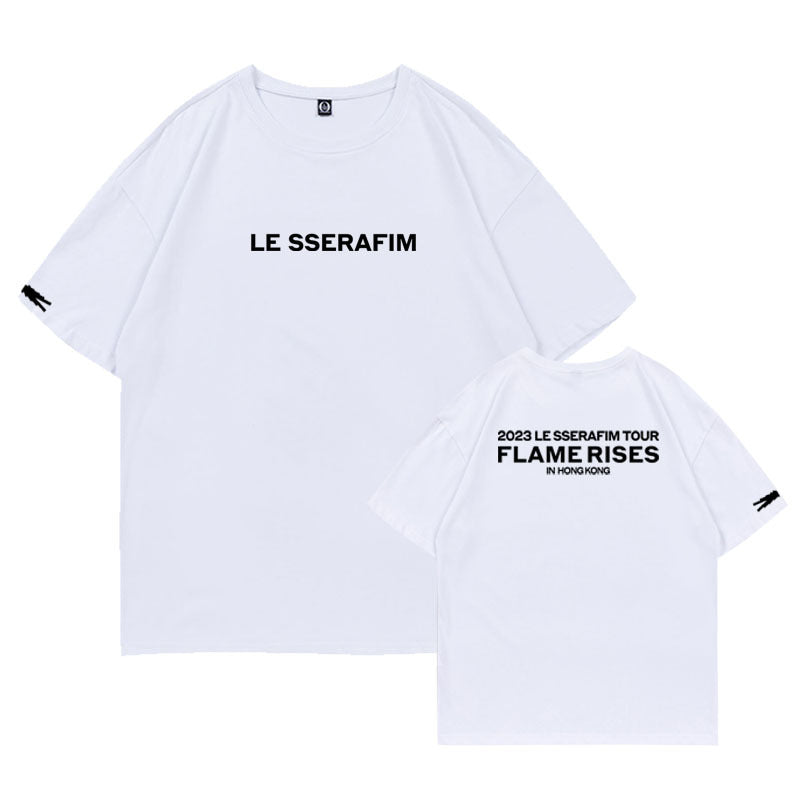 Versatile KPOP Cotton Crew Neck Short Sleeve T-Shirt