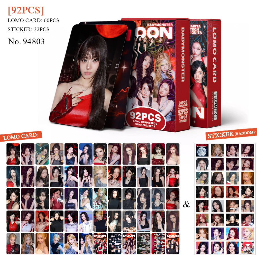 92PCS BM Single MOON Photo Cards Stickers
