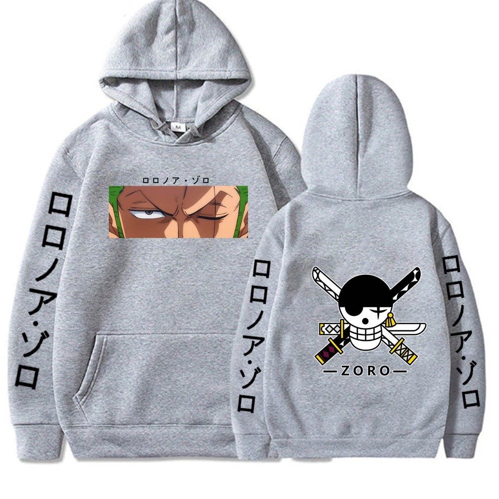 Unisex Trendy Zoro Printed Pullover Hoodie